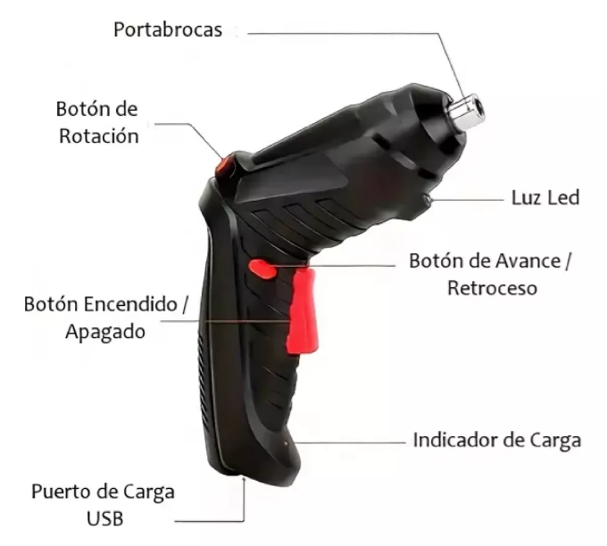 Destornillador Eléctrico Inalámbrico